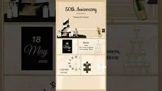 Anniversary Invitation Video | Wedding Anniversary Invitation Video Templates  | Invito AI-1468