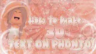 How to make 3d text on phonto! **EASY** || flcwsomq