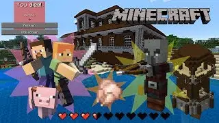 Exploring a Pillager Mansion *FUNNY*