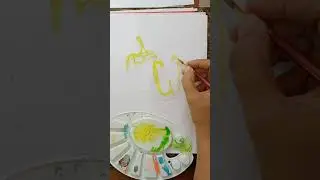 basic tutorial for drawing and colouring capsicum in poster colour