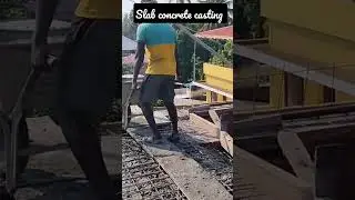 building slab concrete casting