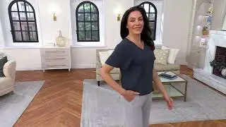 Barefoot Dreams Modal Drapey Double V-Neck Tee on QVC