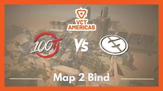 100T vs EG | VCT Americas Kickoff | Map 2 Bind