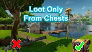 Wining a game of Fortnite with loot only from chests | Koby and Noam