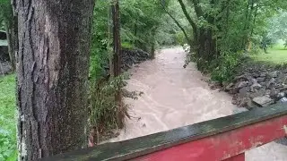 Heavy rain and flooding in New Albany