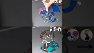 Demon Slayer Infinity Castle Pancake Art - Tanjiro Kamado, Akaza