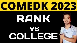 Comedk 2023 Rank vs College | Rank vs College Comedk 2023 #comedk
