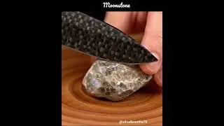 &ldquo;ASMR Gemstone Slicing ✨ Moonstone Crystal Cutting Sounds&rdquo; #oddlysatisfying  #gemstonecutting