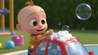 Splash, Wash & Sing with Baby Cars 🚗🎶 | Fun Action Rhyme for Kids, Toddlers & Preschool