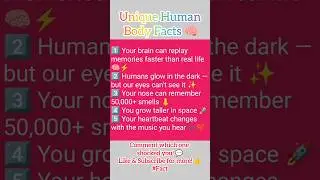 5 Unique Human Body Facts You&rsquo;ve Never Heard 🧠😱 | #facts #shorts