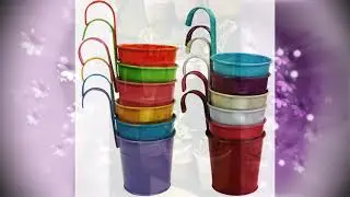 Metal Hanging Basket Flower Pot Garden Fence Balcony Home Decorate