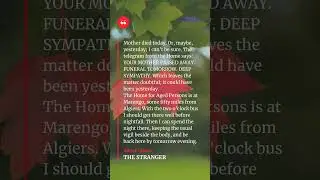 The Stranger's First Sentence | Albert Camus