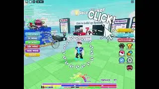 un game play de race clicer : roblox