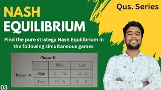 Find the pure strategy Nash Equilibrium in the following simultaneous games