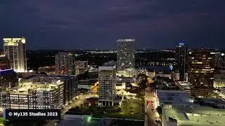 Downtown Orlando Drone Shot