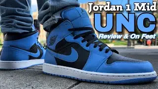 New Jordan 1 Mid UNC &ldquo;University Blue&rdquo; Review & On Feet 👣