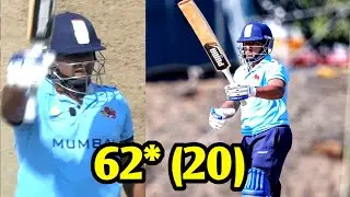 Sarfaraz Khan 62 Runs 20 Ball Vs Panjab - Sarfaraz Khan batting In Vijay Hazare Trophy. VHT 25-26.