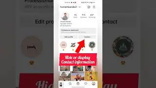 How to Hide or display contact info on instagram profile #instagram #instagramcontent #technology