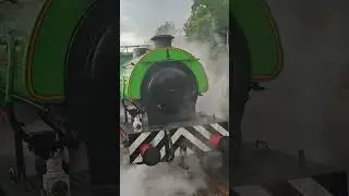 Steam locomotive runs around to the front coaches at gwii steam railway 
