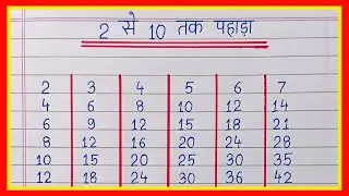 2 Se 10 Tak Pahada | 2 से 10 तक पहाड़ा हिंदी में | 1 to 10 table in hindi | pahada 2 se 10 tak