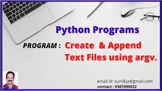 Create & append Text File using argv.