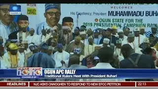 Ogun APC Rally: Traditional Rulers Meet With President Buhari
