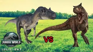 Vid&eacute;o sur Jurassic World Evolution 3 le combat avec Carnotaurus VS Allosaure