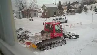Snow Groomer vs. Asphalt #satisfying