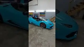 inozetek super gloss Miami blue #lamborghini #vinyl #shorts #wrap #gloss #tgdwraps #blue #huracan