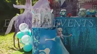 FROZEN THEME BIRTHDAY PARTY DECORATION IDEAS  frozen movie soundtrack let it go elsa ana olaf