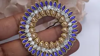 Trending latest Jadabillai 🪷 kundan Hair Brooch 🪷 Full making video @Sabi_129