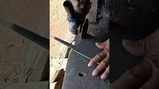 Polishing a big cleaver blade after forging #shorts #short #shortvideo #shortsfeed #diy #how