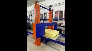 Otomatik s&uuml;nger yatay kesim makinası / Automatic sponge horizontal cutting machine .