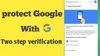 How to set two step verification in gmail | protect your google account | Moin creator