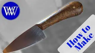 How to Make a Spalted Curly White Oak Knife Handle