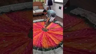 Lehenga Making Process || Make lehenga from Garment || Pink orange Designer Lehenga choli #lehengas