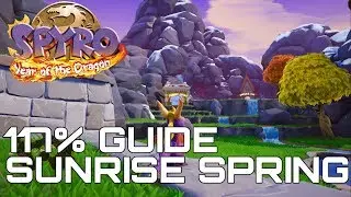 Spyro 3 Year Of The Dragon (Reignited) 117% Guide SUNRISE SPRING (ALL GEMS, EGGS...)