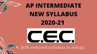 AP NEW INTERMEDIATE SYLLABUS||AP 2020 INTERMEDIATE SYLLABUS||COMMERCE SYLLABUS||2020||CEC|SYLLABUS|