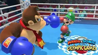 Boxing Hard Gameplay Mario & Sonic At The Olympic Games Tokyo 2020 Dk VS Luigi Mario Bowser Jr & Tai