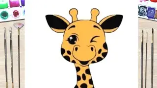 How to Draw Giraffe | Animal drawing for Kids | Draw Giraffe Step by Step Easy |