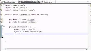 Building the Window for Slider in Java