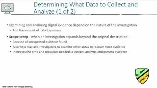 Scope creep and Planning for an investigation