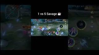 CRAZY 1 vs 5 Savage 🔥 #mobilelegends #mlbb #gusion #savagemobilelegends