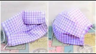 プリーツマスクカバーの作り方　布マスクカバー作り方 How to make a mask cover