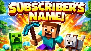 Writing Subscribers Name In Minecraft Live 🔴