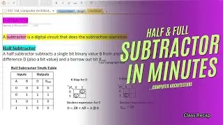 #4_Deriving the Half and Full Subtractor