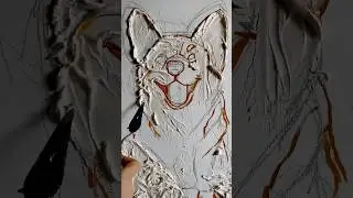 My work in progress. Моя работа в процессе. Акриловая фактурная паста.