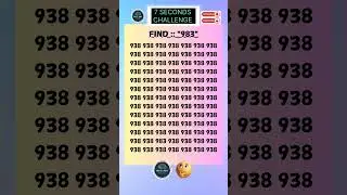 FIND 983 challenge youtube edition Challenge youtube shorts #entertainment #findthedifference1000