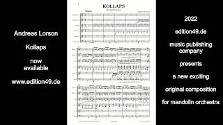 Andreas Lorson Kollaps Mandolin Orchestra Zupforchester Original new neu