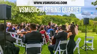 VSmusic4u String Quartet performing on a beautiful wedding ceremony at Oheka  Castle Long Island NY